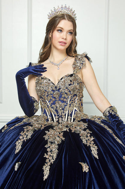 Velvet Dress. PQ1038 by Bella Couture
