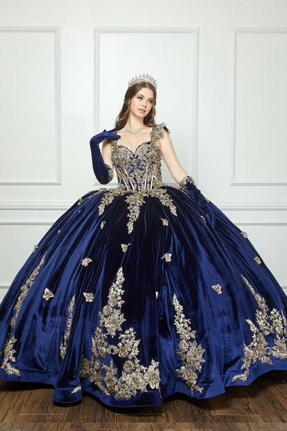 Velvet Dress. PQ1038 by Bella Couture