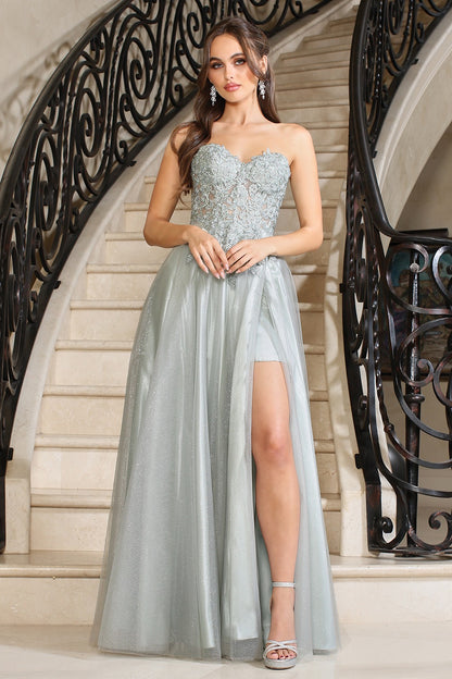 Dress brings a perfect blend of elegance and sparkle. 3211 BY ADORA DESIGN