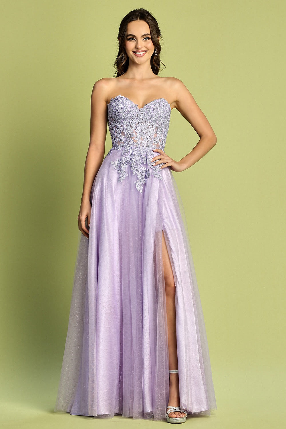 Dress brings a perfect blend of elegance and sparkle. 3211 BY ADORA DESIGN