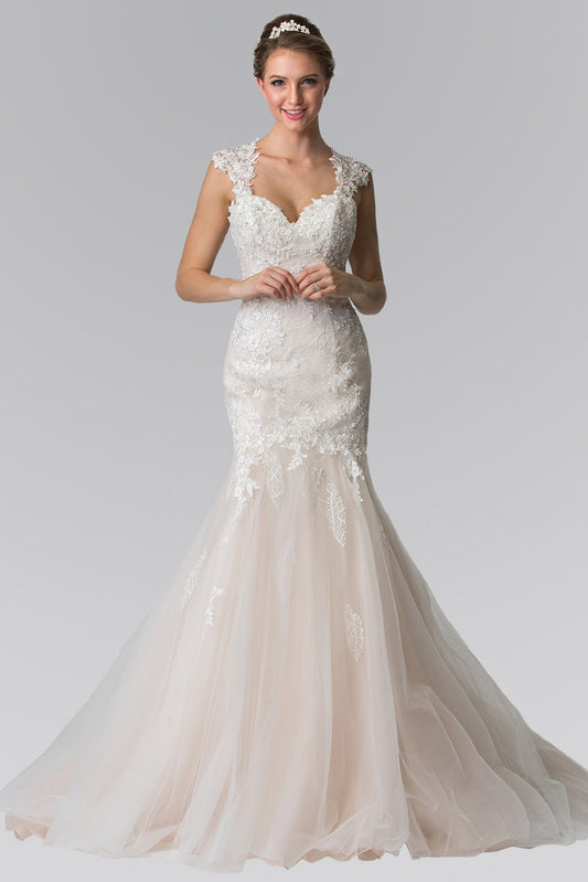 Lace Embellished Mermaid Style Wedding Dress. GL2367 GLS BY GLORIA