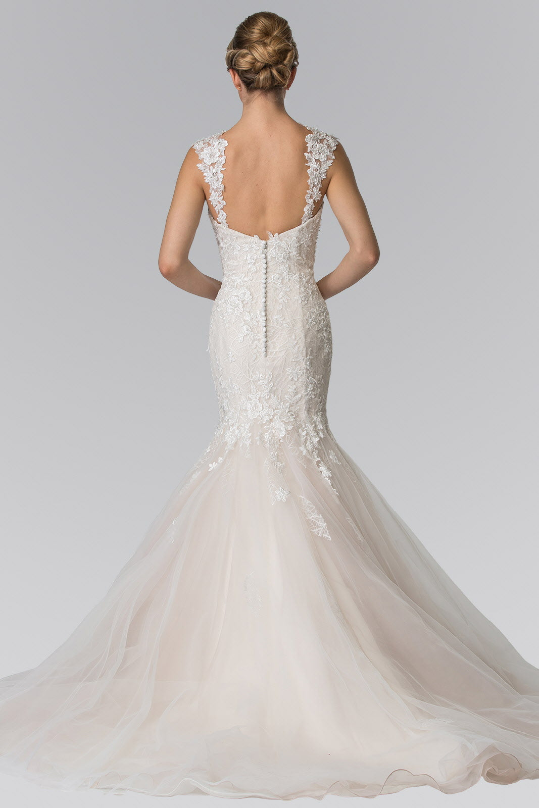 Lace Embellished Mermaid Style Wedding Dress. GL2367 GLS BY GLORIA